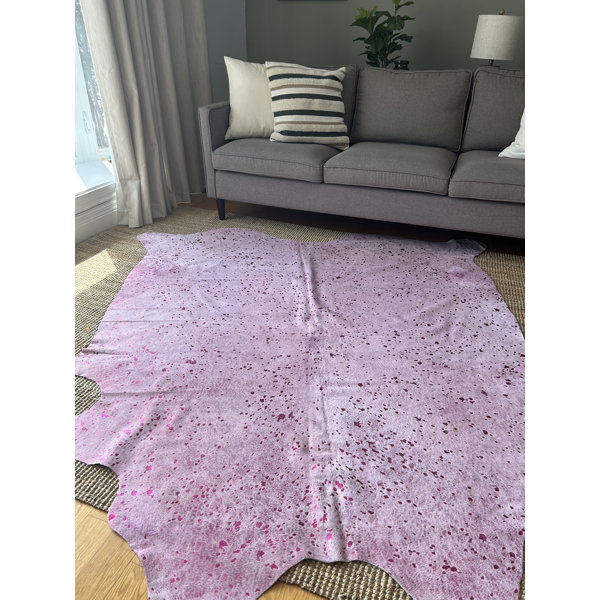 Foundry Select Handmade Pink Metallic Cowhide Rug Wayfair